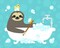 Scrubbing Bubbles Sloth Poster Print by Nancy Lee - Item # VARPDXL823D